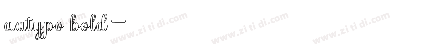 aatypo bold字体转换